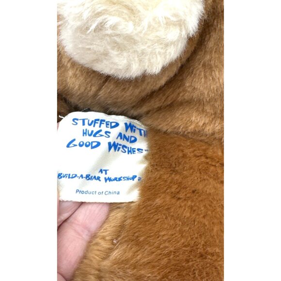 Vtg 90s Build A Bear Tan Pink Floppy Ears Easter Bunny Rabbit Plush Animal 18" - Picture 6 of 6